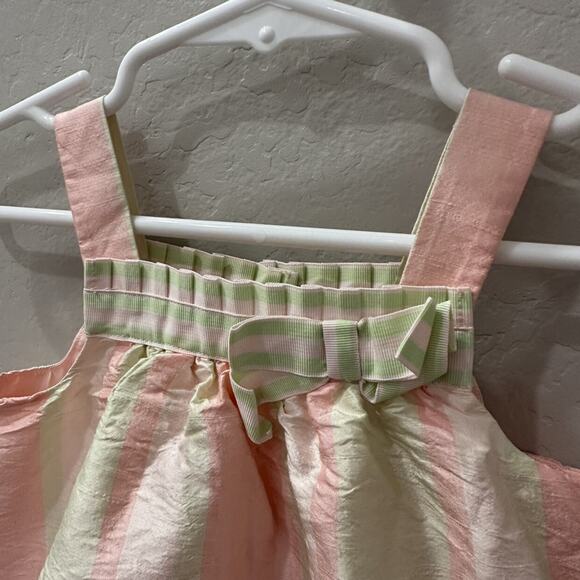 Janie and Jack Peach & Mint Silk Tank Dress - Picture 2 of 5